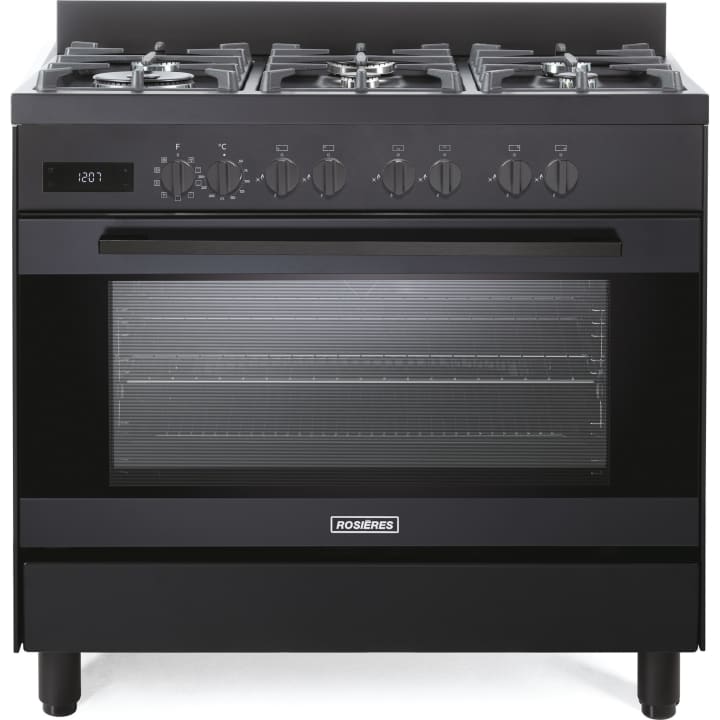 תנור משולב כיריים 90 ס"מ רוזיירס Rosieres RGM96TC1A שחור
