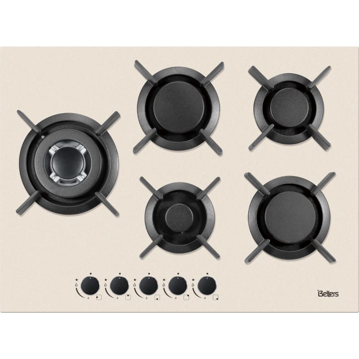 כיריים גז 70 ס"מ בלרס Bellers BL70GCM קרם מט