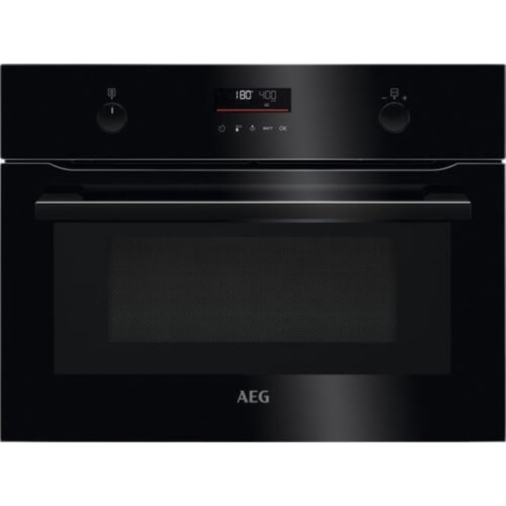 תנור אדים בנוי משולב מיקרוגל 45 ס"מ AEG KME565060B שחור