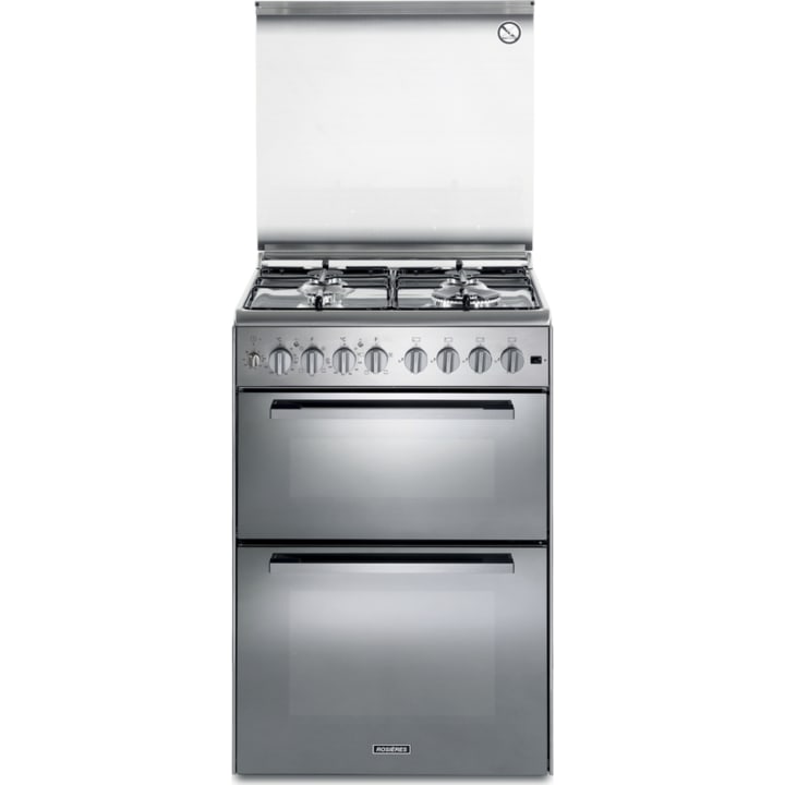 תנור דו-תאי משולב כיריים גז 60 ס"מ רוזיירס Rosieres RGM94M2X נירוסטה