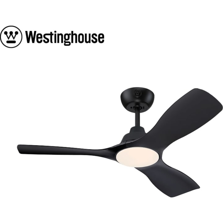 מאוורר תקרה 42" Westinghouse Montana מנוע DC שלט עמעמם ותאורה 28W CCT שחור