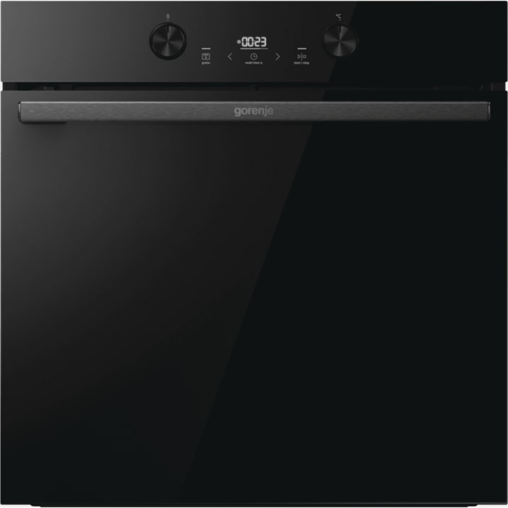 תנור בנוי פירוליטי 60 ס"מ גורנייה Gorenje BPS6737E04DBG זכוכית שחורה