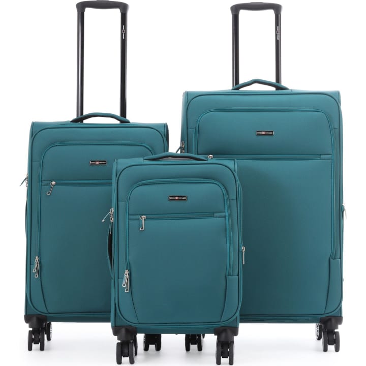 סט 3 מזוודות 20/24/28 SWISS VOYAGER ALPINE טורקיז