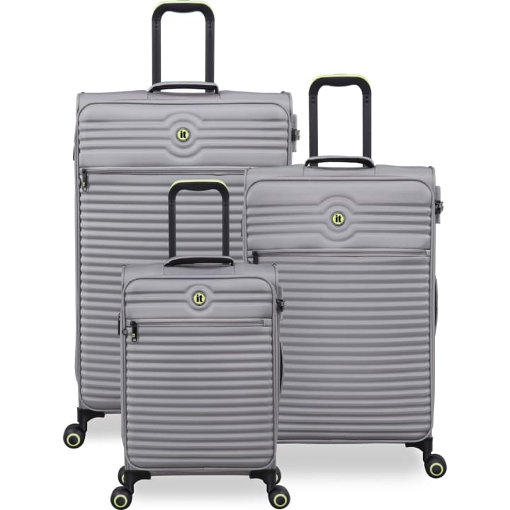 סט 3 מזוודות בד 20/25/03 It Luggage Circulator אפור פיל