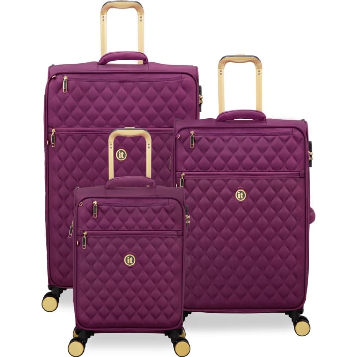 סט 3 מזוודות בד 20/25/03 It Luggage Glimmering סגול