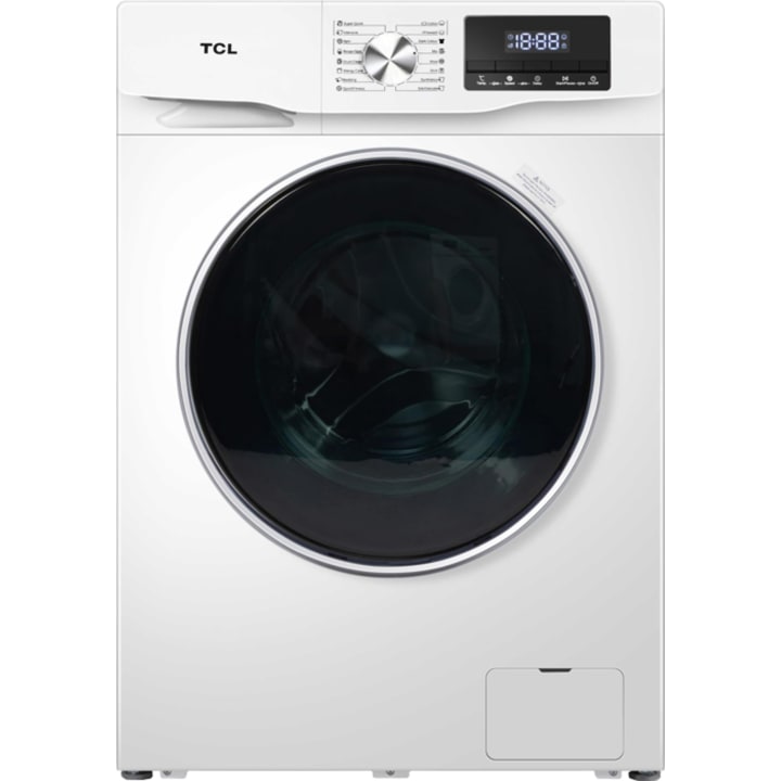 מכונת כביסה פתח חזית 10 ק"ג TCL P610FLW לבן