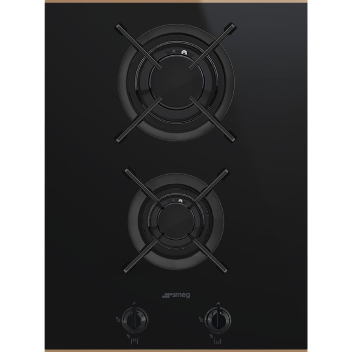 כיריים גז דומינו 38 ס"מ SMEG PV632CNR זכוכית שחור