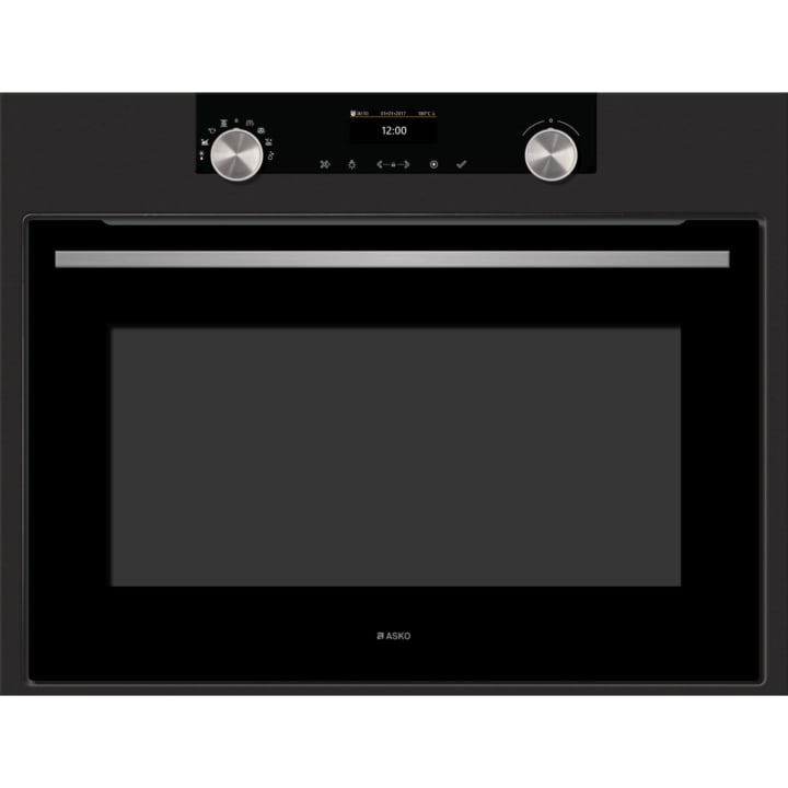 תנור בנוי משולב מיקרוגל 45 ס"מ אסקו Asko OCM8464A1 נירוסטה שחורה