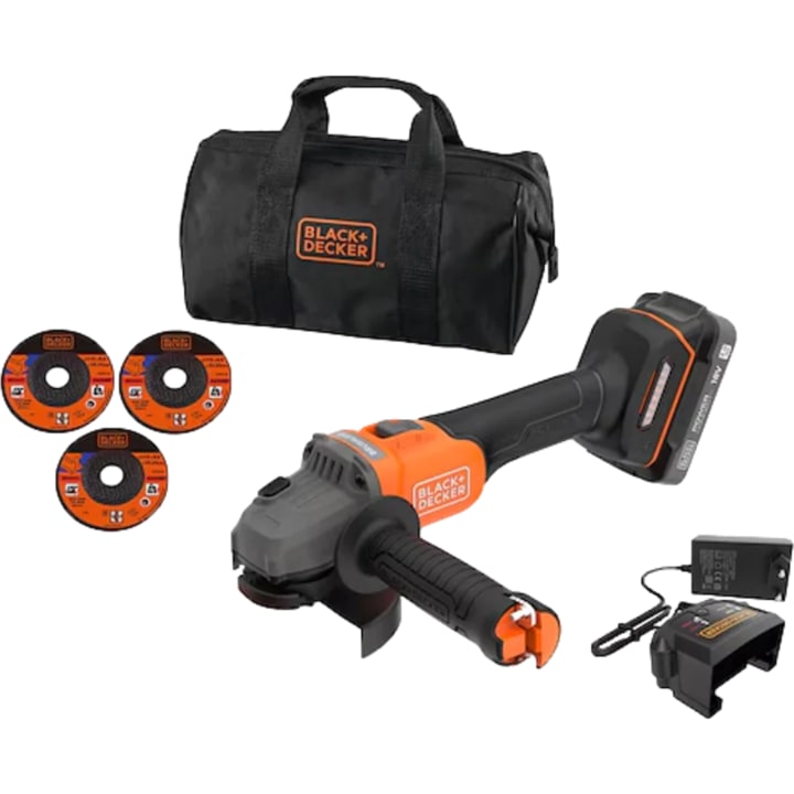 מטחנת זווית Black & Decker BCG6L8D1S-QW