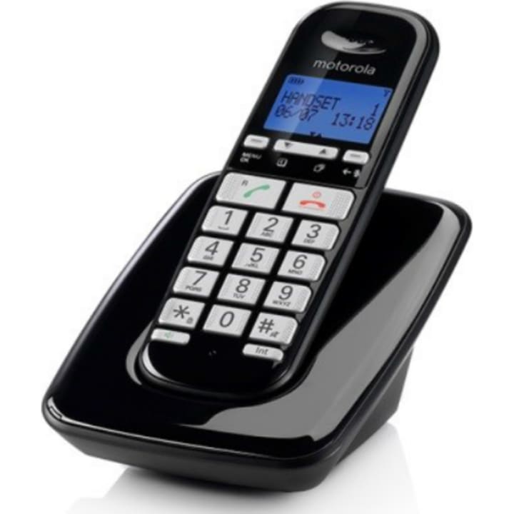 טלפון אלחוטי מתקדם עם תפריט בעברית Motorola S3001IL WHT