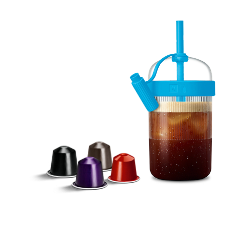 כוס טמבלר + 20 קפסולות קפה Nespresso