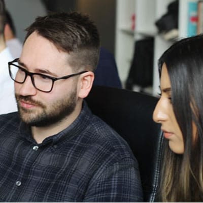 Close up of Matt Harrison and Sharon Gill
