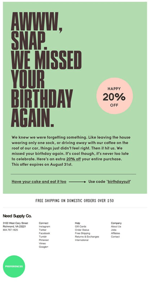 Marketing Automation Birthday Reminders