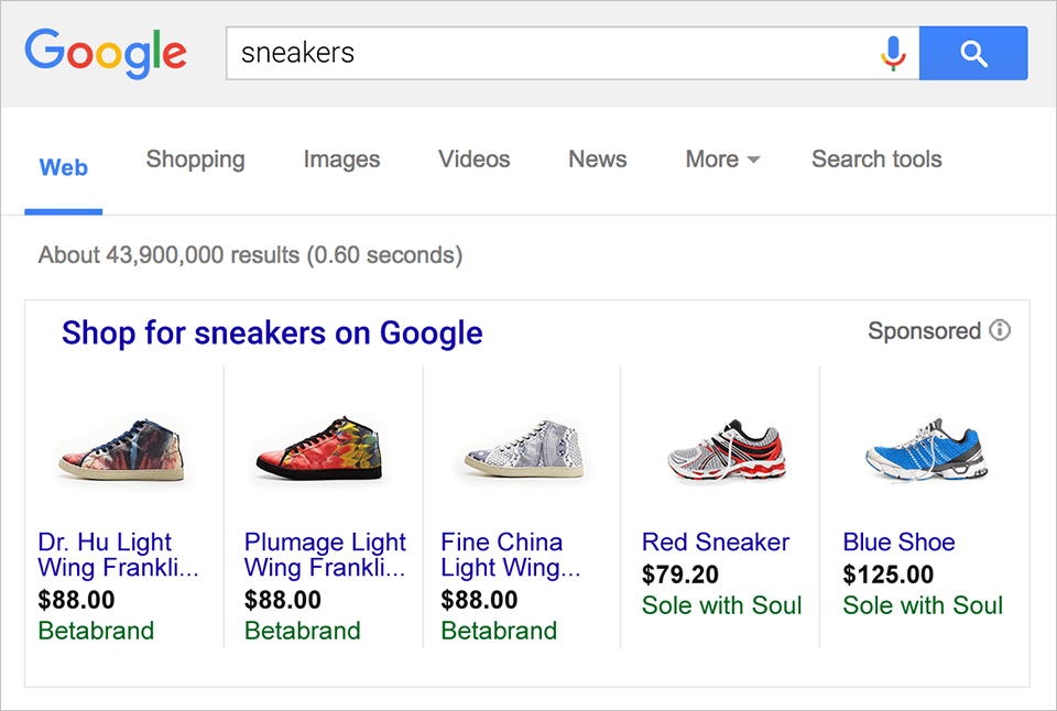 Google shopping ads