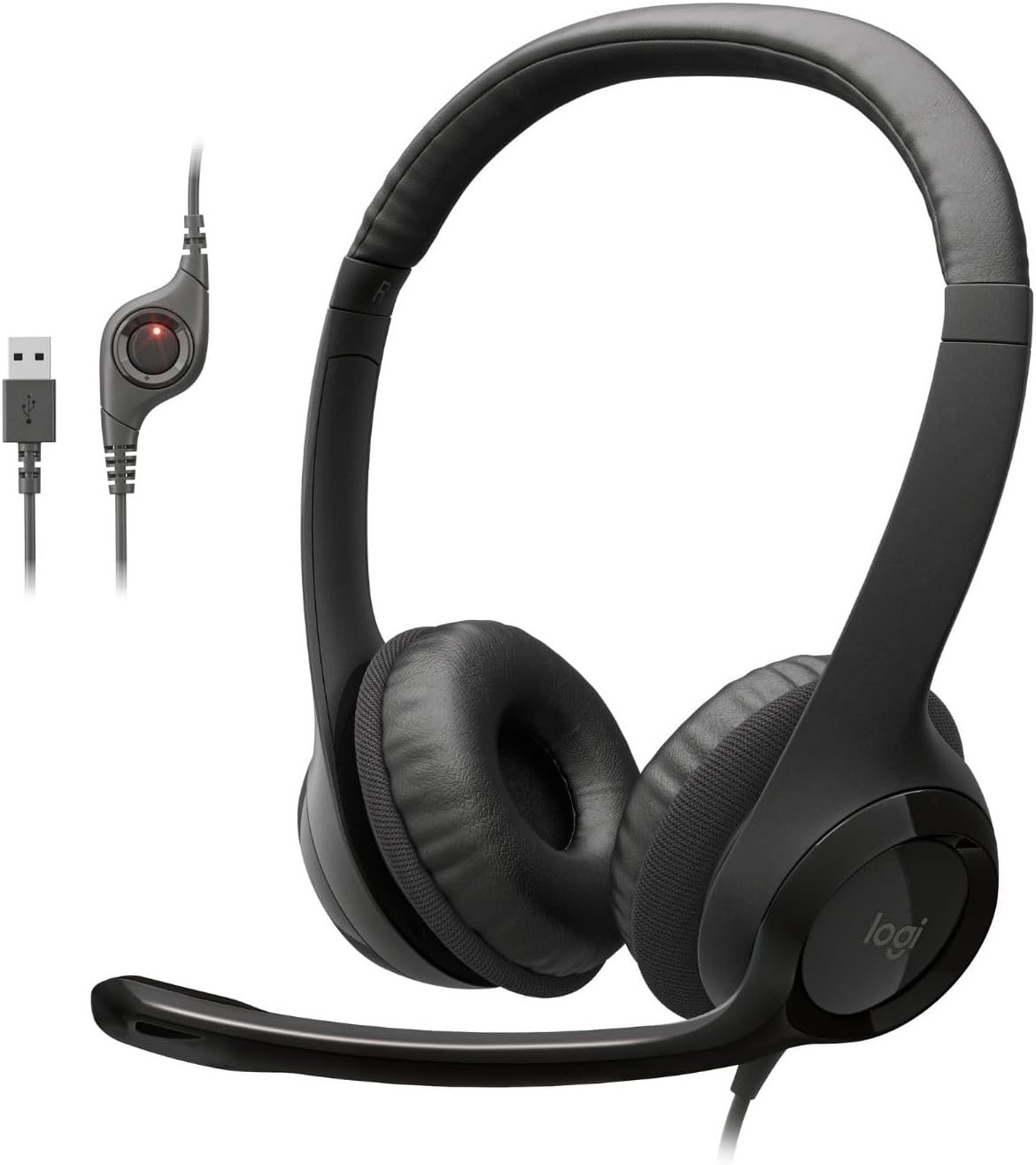 Logitech H390 Wired USB-A Headset with Noise-Canceling Mic, product image 1