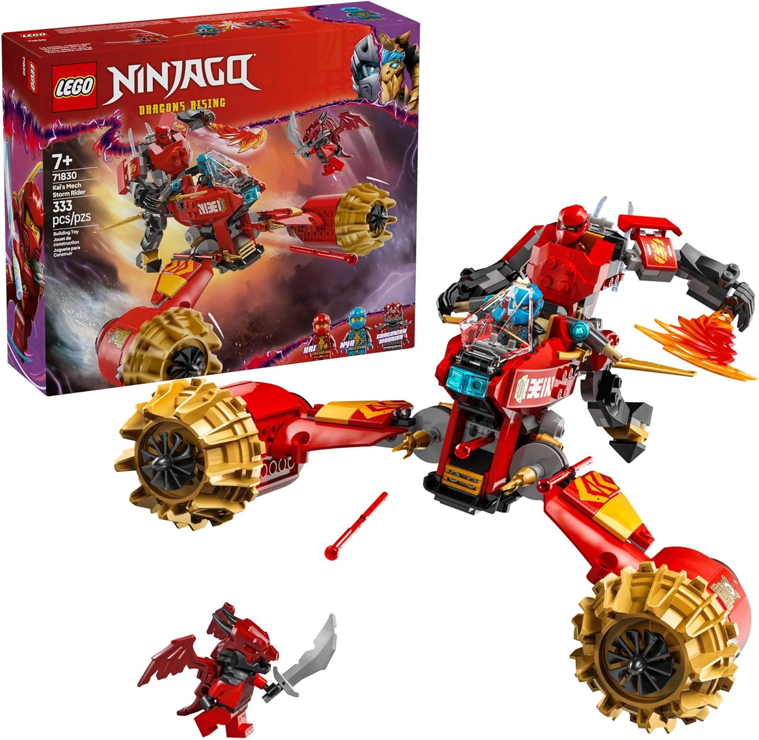 LEGO NINJAGO Kai’s Mech Storm Rider Set 71830, product image 1