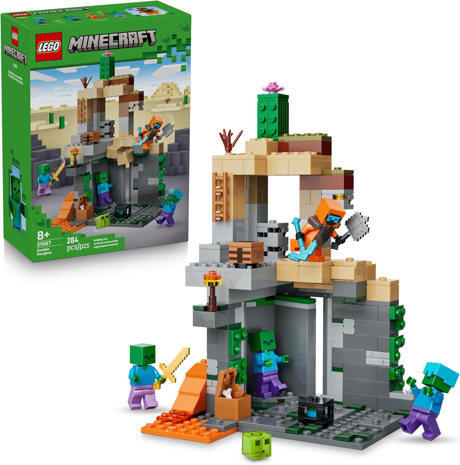 LEGO Minecraft Zombie Dungeon Building Set 21587, product image 1