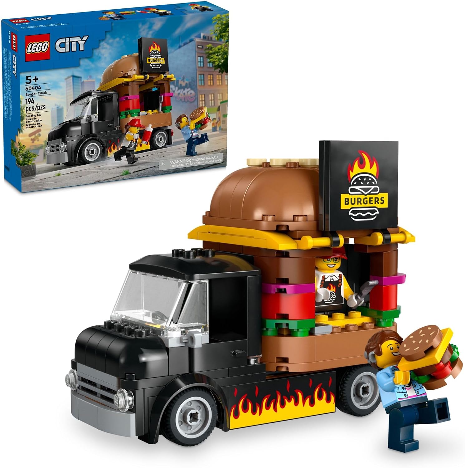 LEGO City Burger Truck Building Set 60404, product image 1
