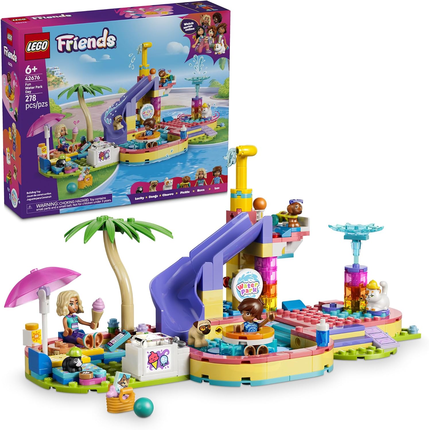 LEGO Friends Fun Water Park Day Building Set 42676, product image 1