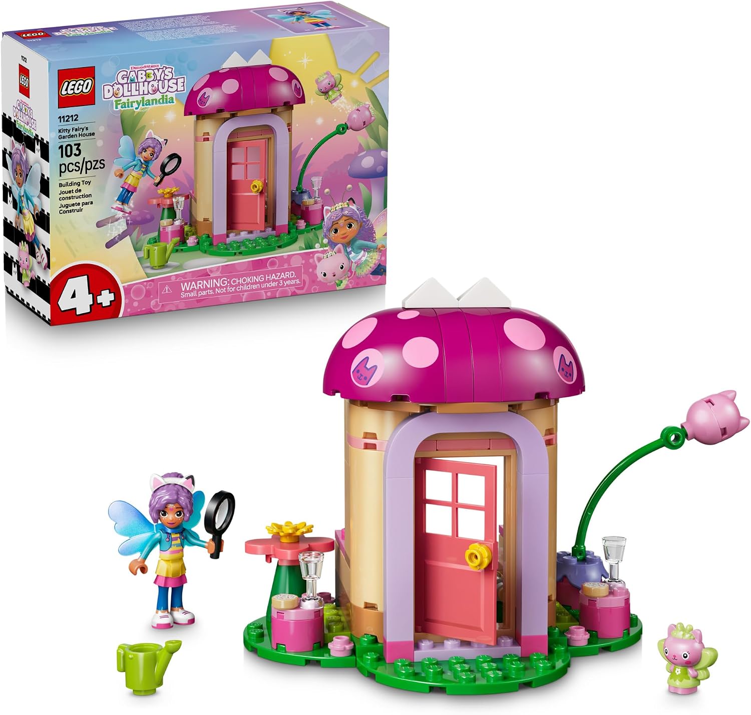 LEGO Gabby’s Dollhouse Kitty Fairy’s Garden House 11212, product image 1