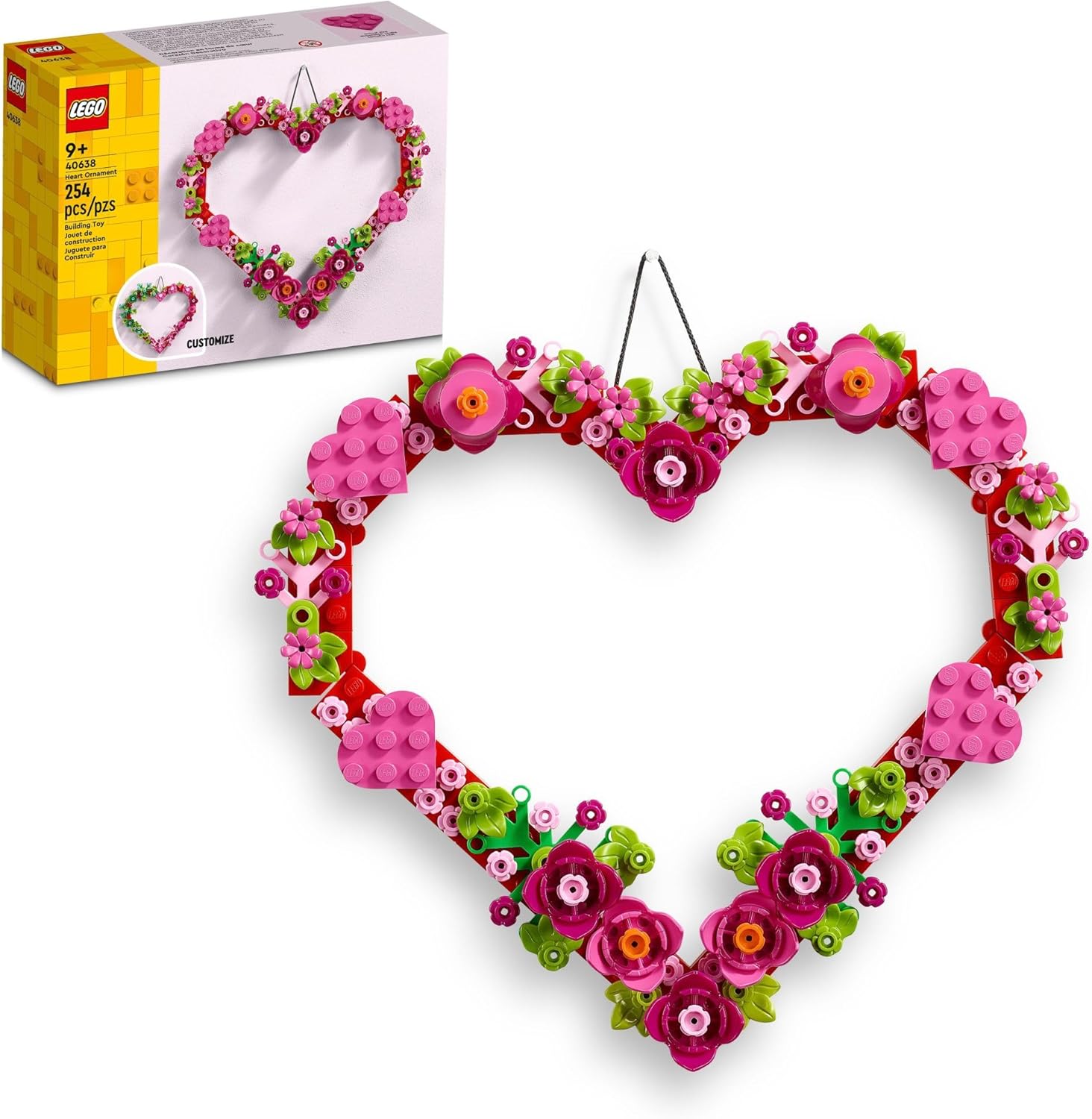 LEGO Heart Ornament Building Set 40638, product image 1