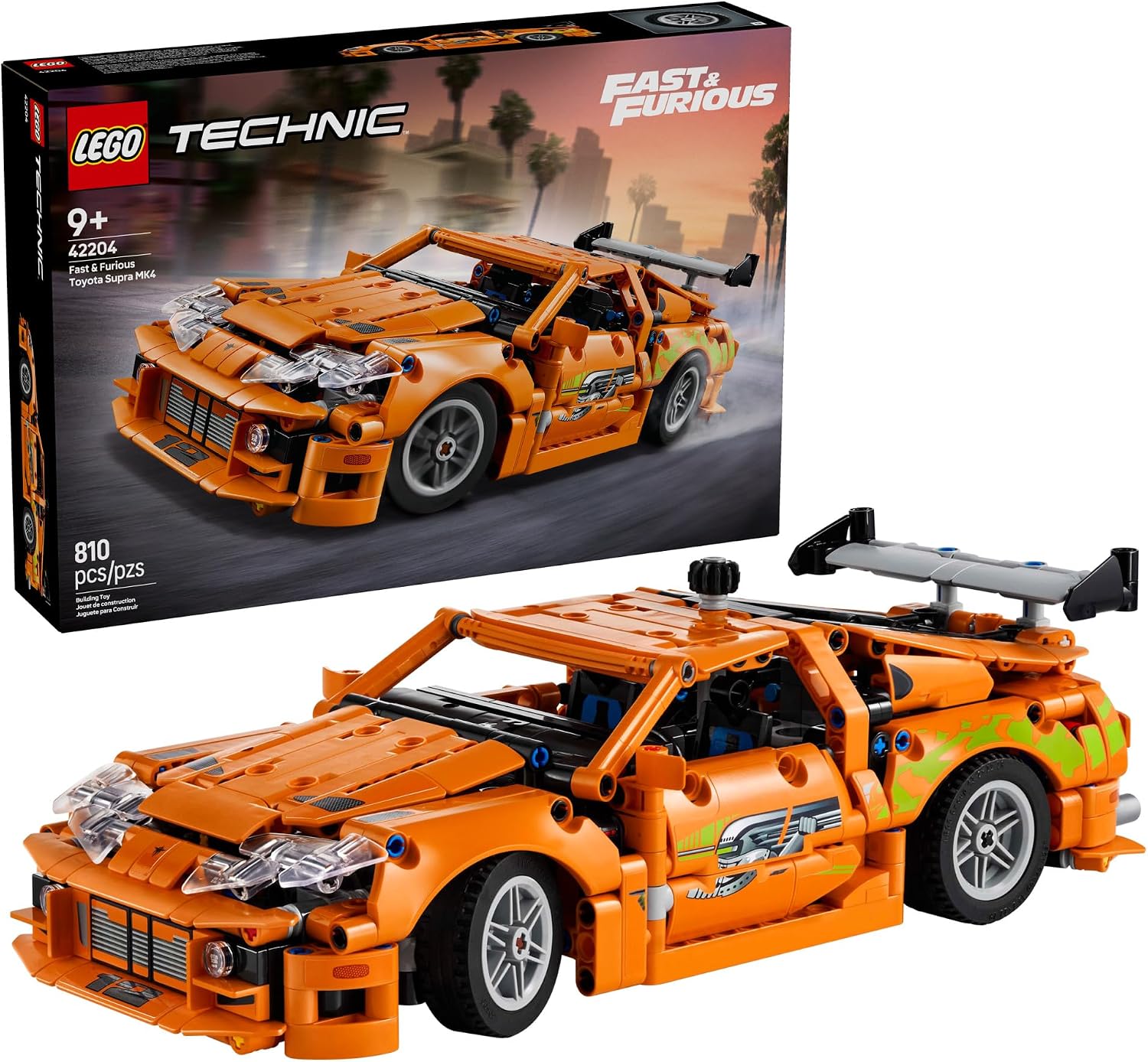 LEGO Technic Fast and Furious Toyota Supra MK4 Building Set 42204, product image 1