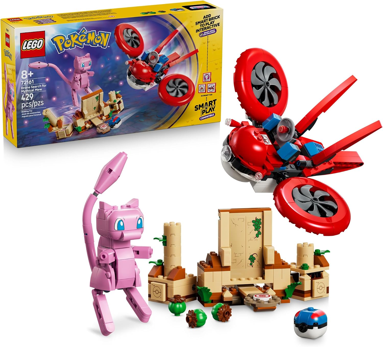 LEGO Pokémon SMART Play: Drone Search for Mythical Mew 72161, product image 1