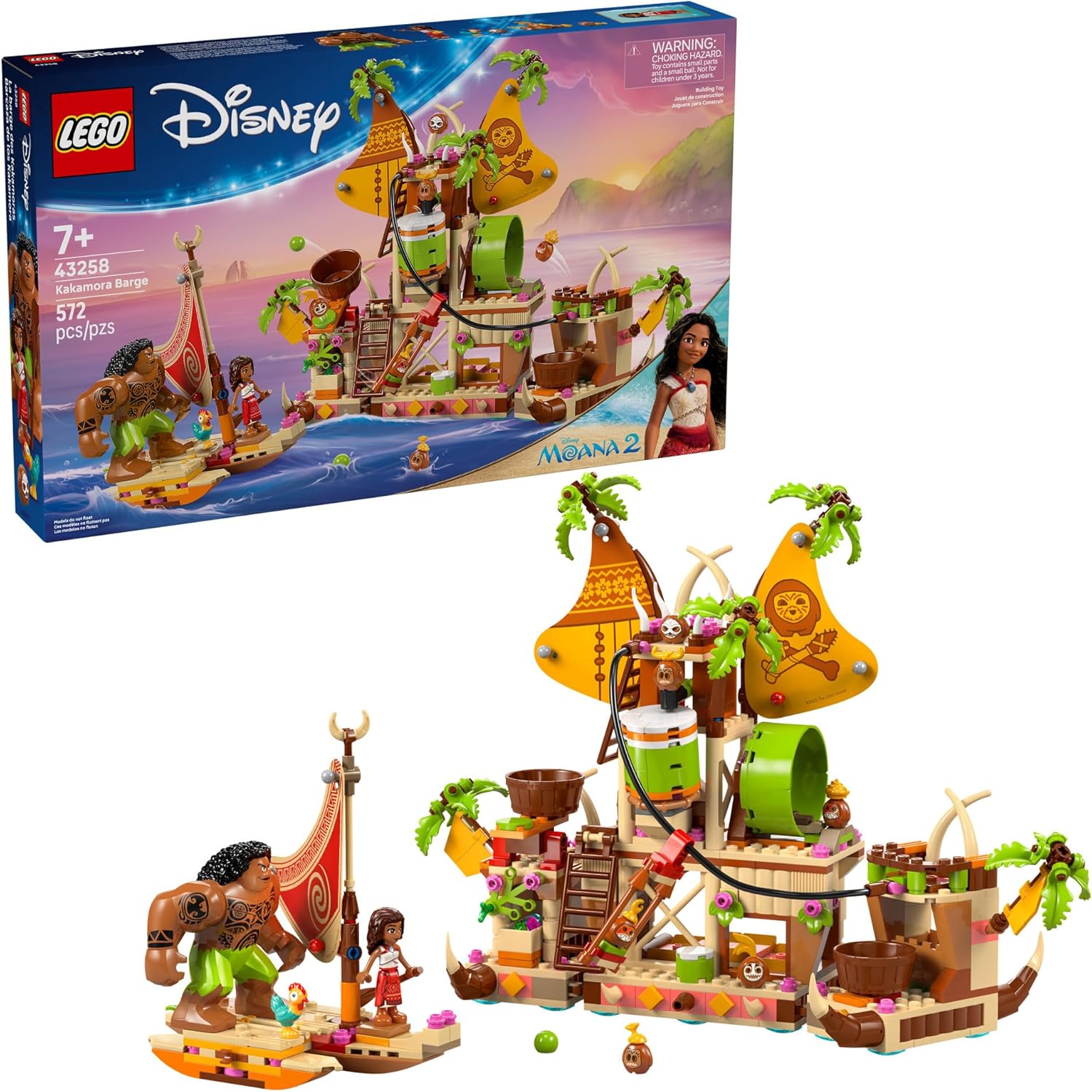 LEGO Disney Moana 2 Kakamora Barge Building Set 43258, product image 1