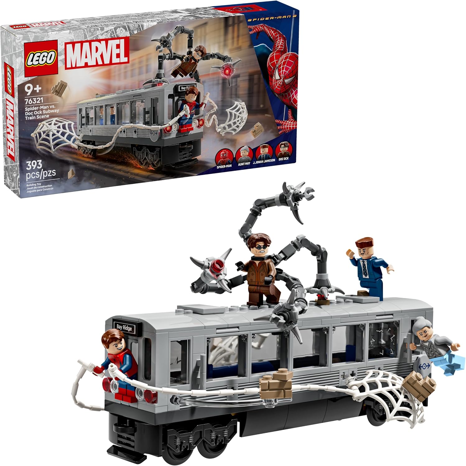 LEGO Marvel Spider-Man vs. Doc Ock Subway Train Set 76321, product image 1