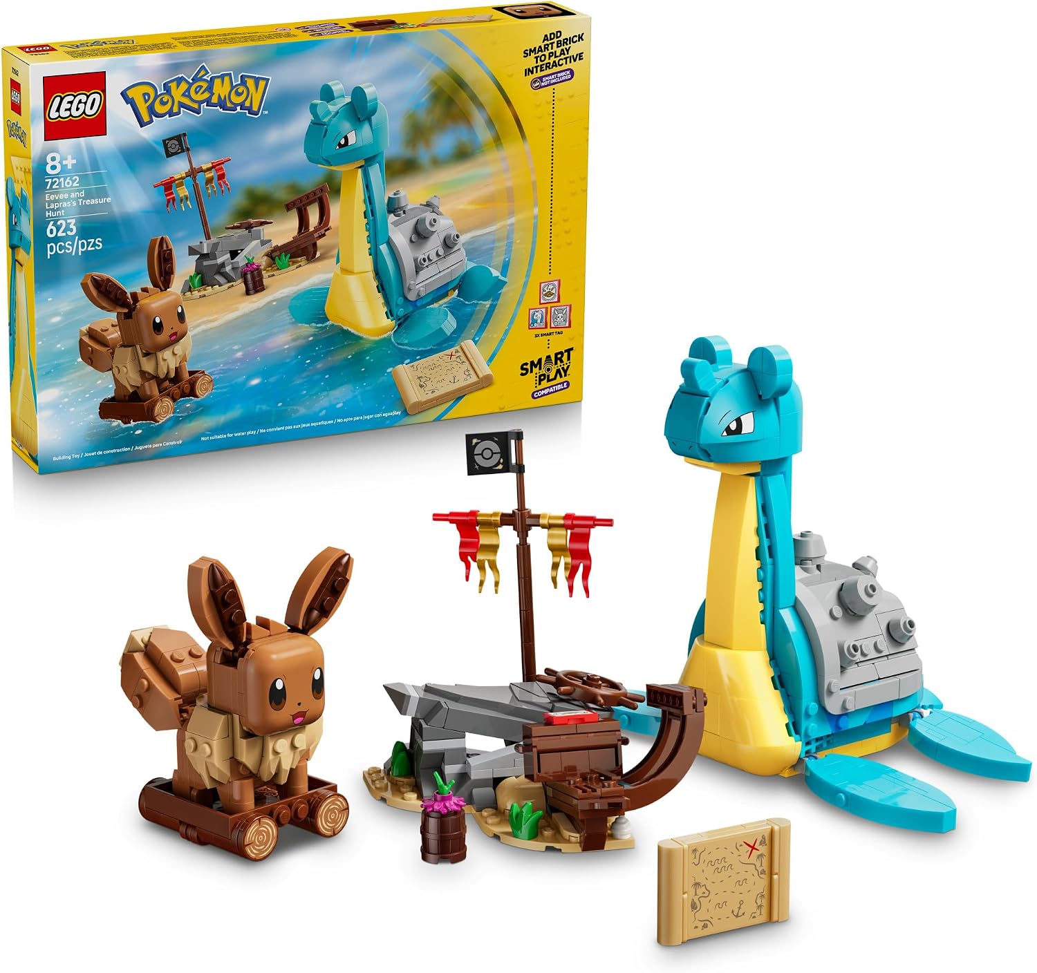 LEGO Pokémon SMART Play Eevee and Lapras Treasure Hunt 72162, product image 1