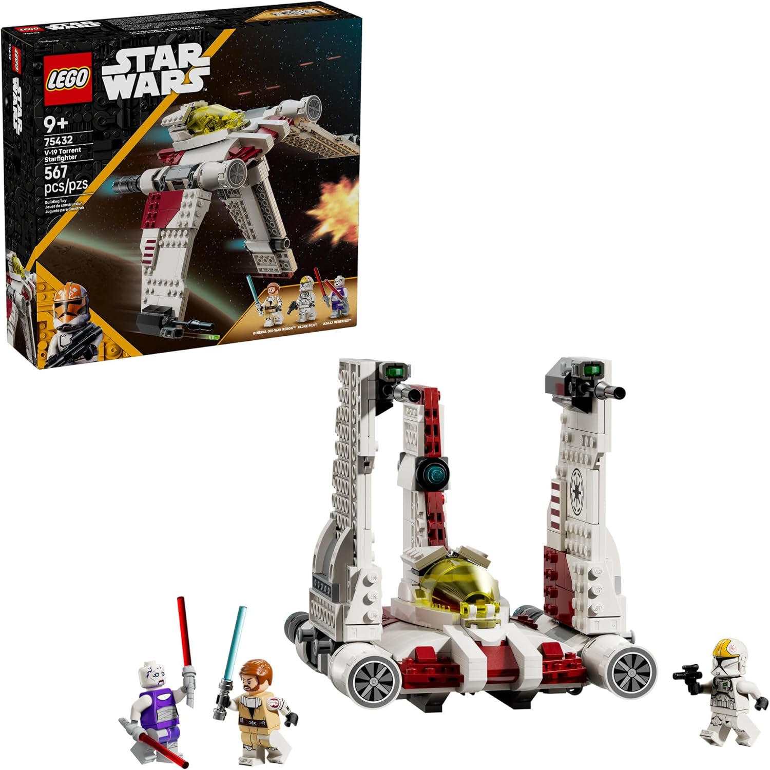 LEGO Star Wars V-19 Torrent Starfighter Building Set 75432, product image 1