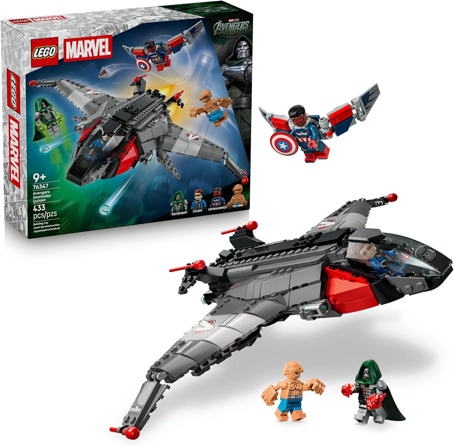 LEGO Marvel Avengers Doomsday Quinjet 76347, product image 1