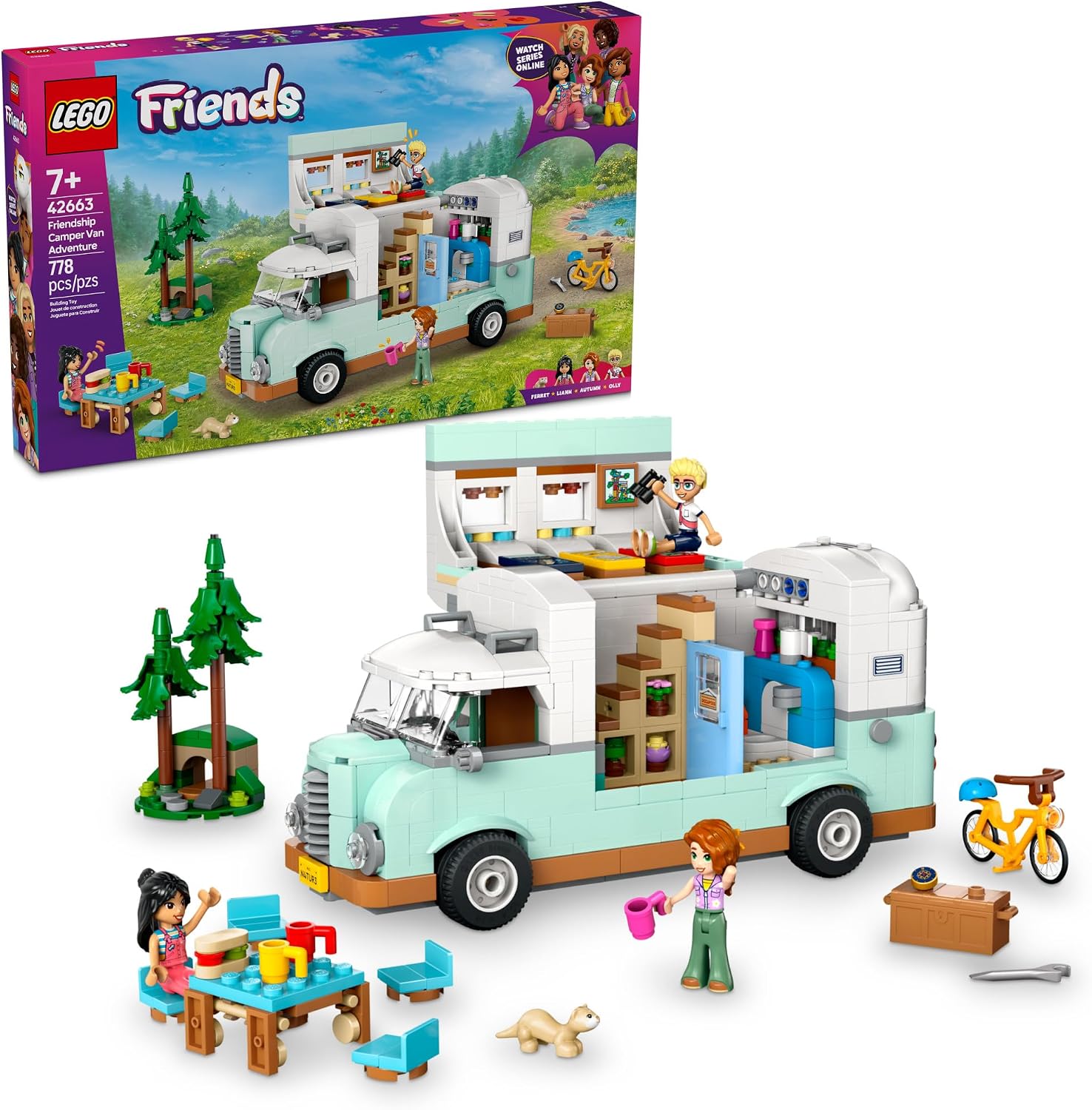 LEGO Friends Friendship Camper Van Adventure 42663, product image 1