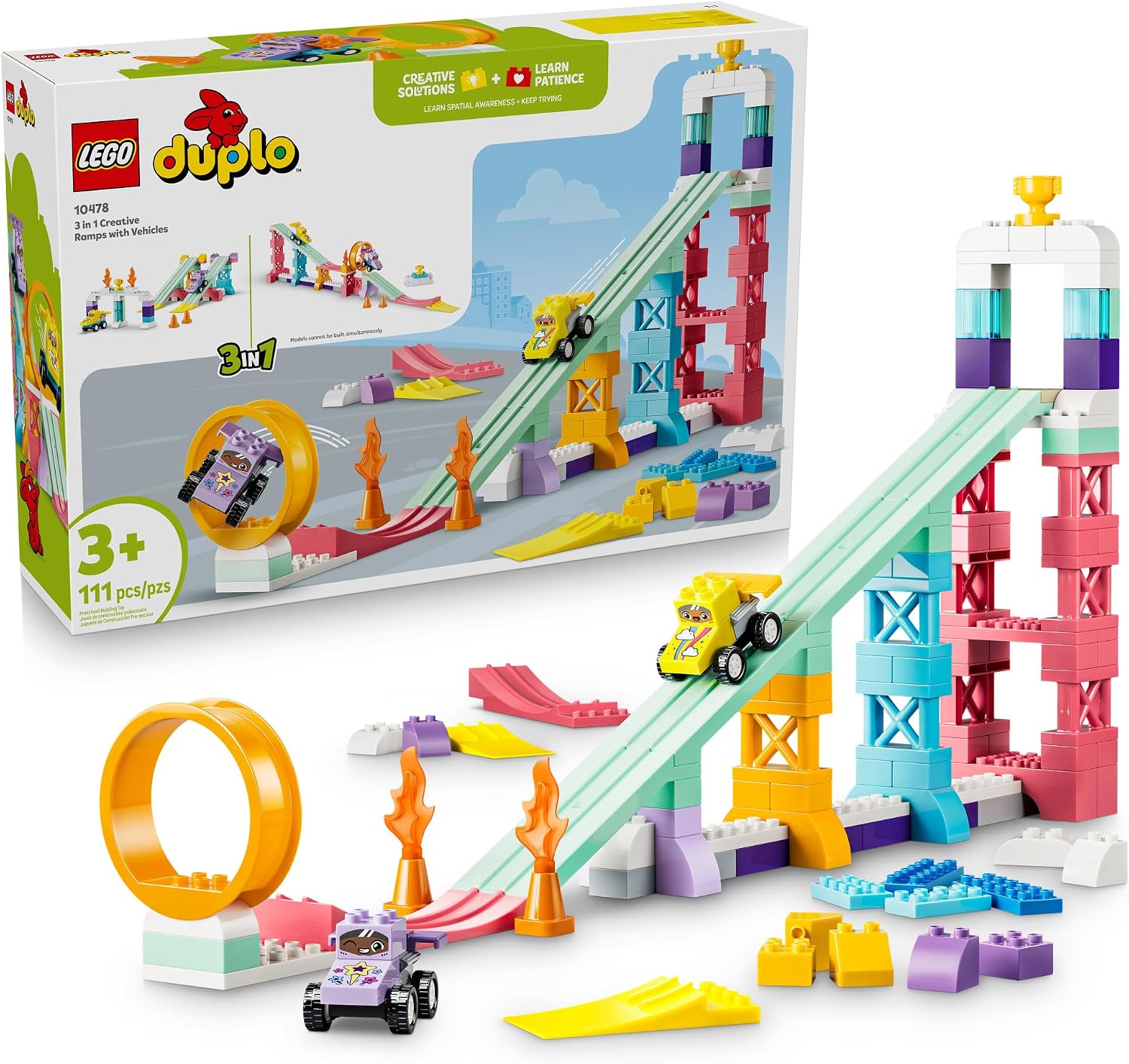 LEGO DUPLO 3 in 1 Creative Ramps with Vehicles 10478, product image 1