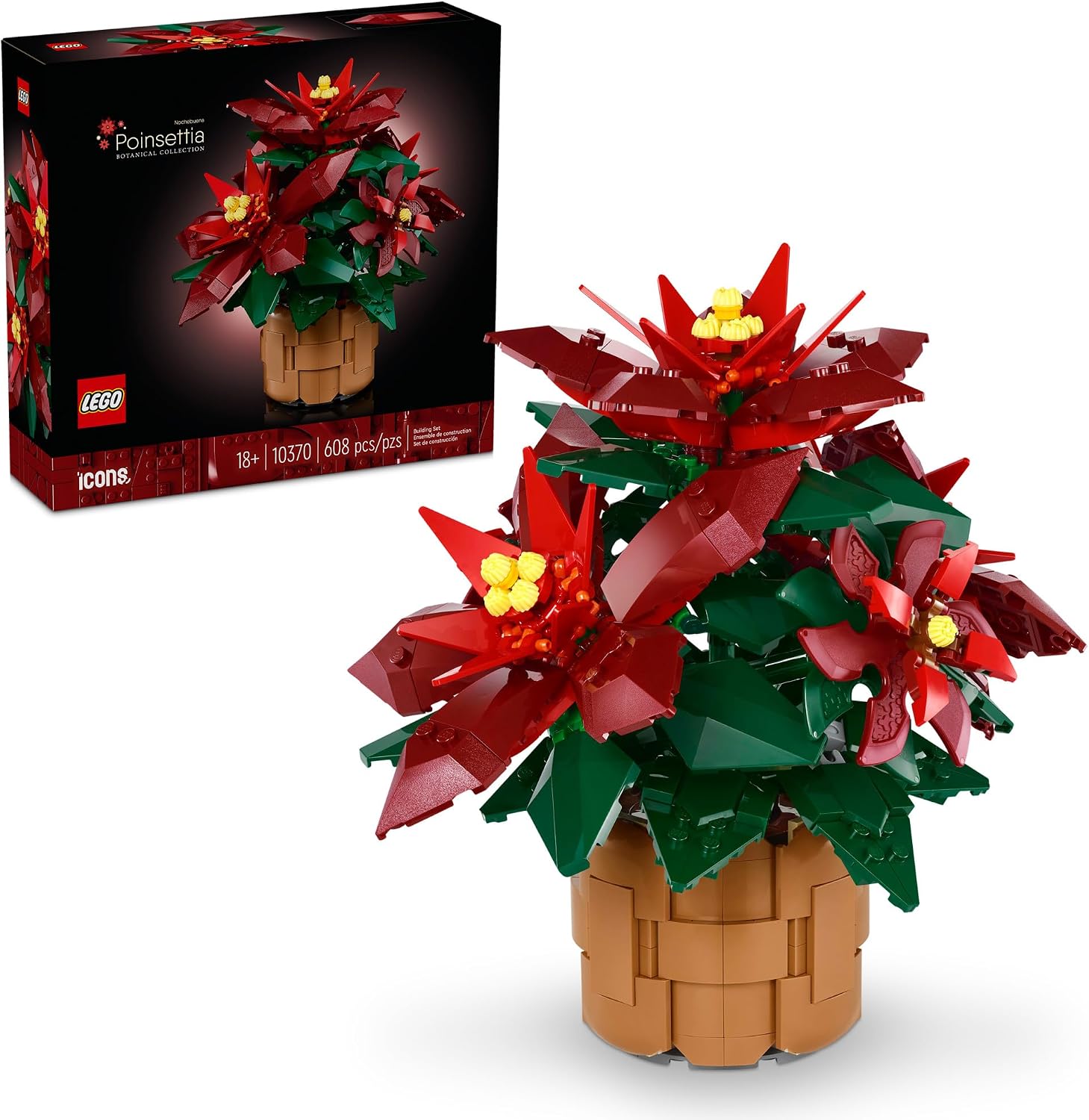LEGO Icons Poinsettia Building Sets 10370, product image 1