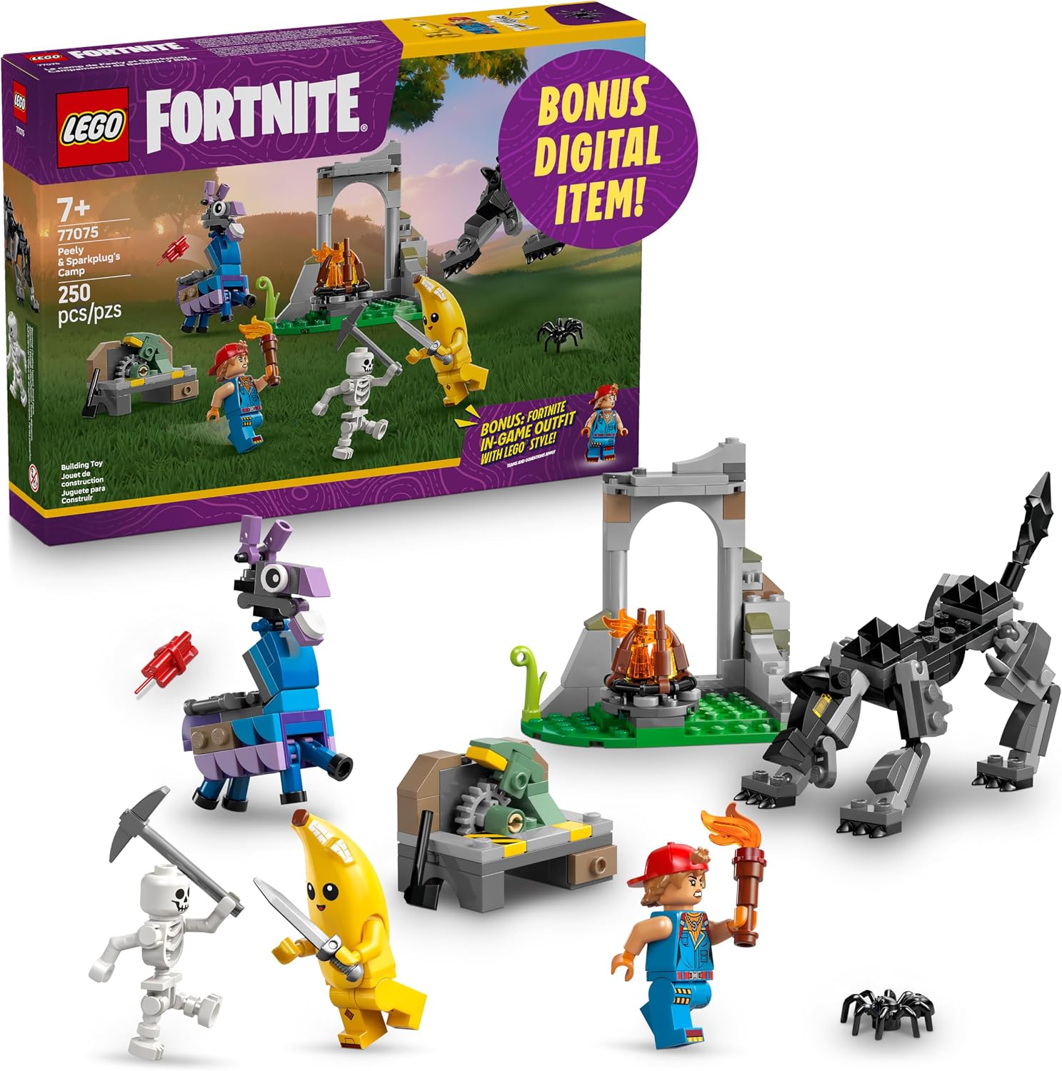 LEGO Fortnite Peely & Sparkplug’s Camp Set 77075, product image 1