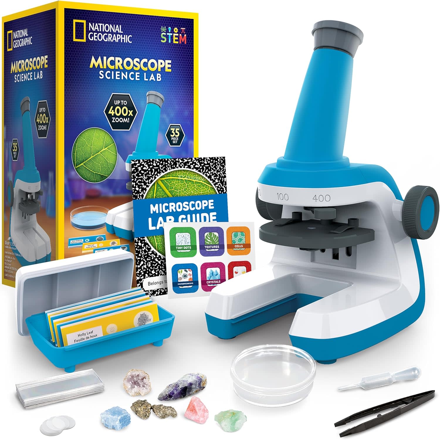 National Geographic Kids Microscope Science Kit, 400x