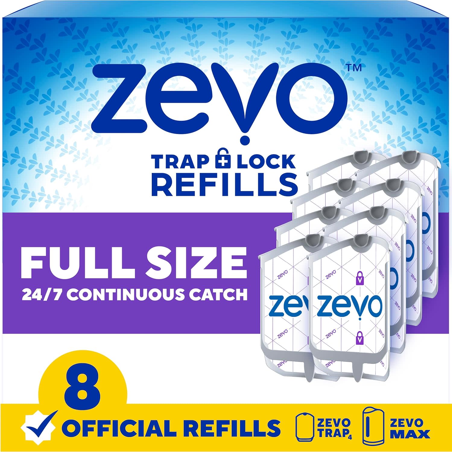 Zevo Flying Insect Trap Official Refill Cartridges, 8 Count
