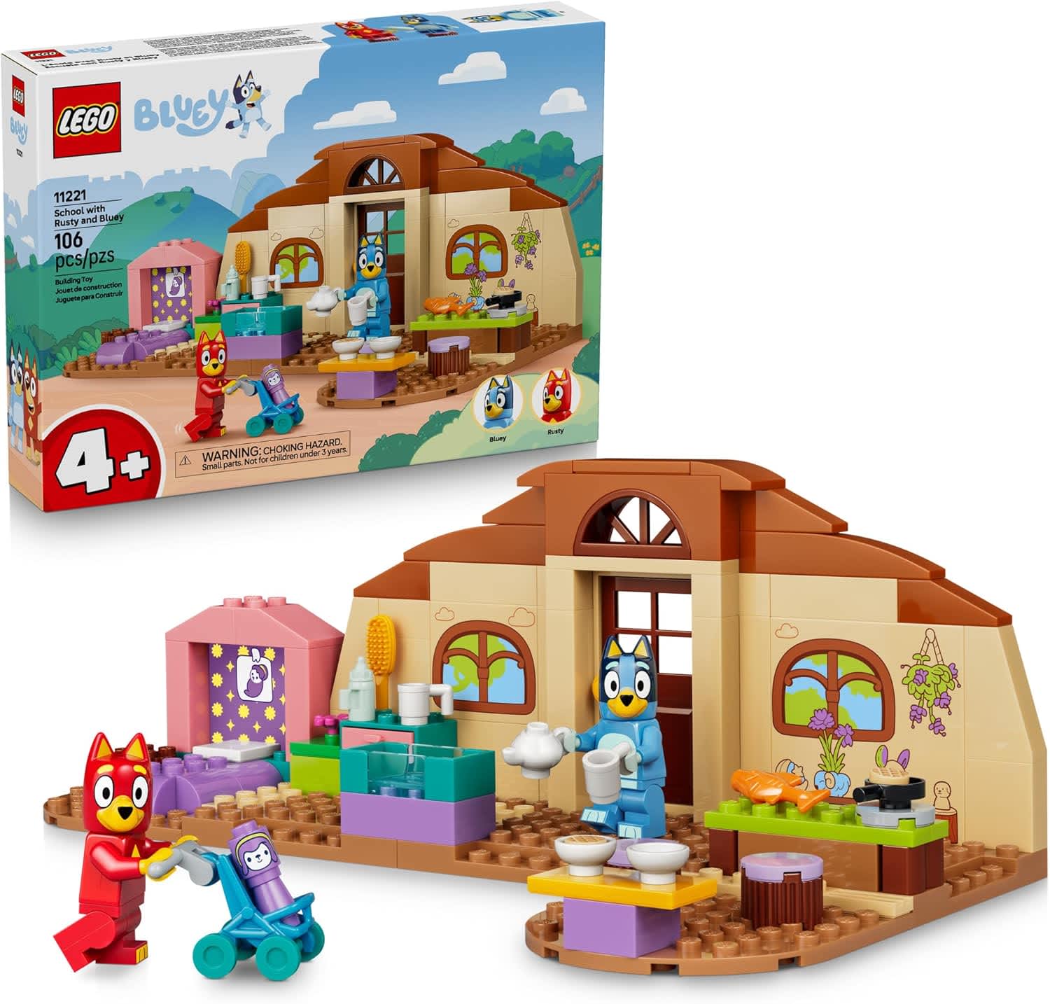 LEGO Bluey School with Rusty and Bluey Set 11221