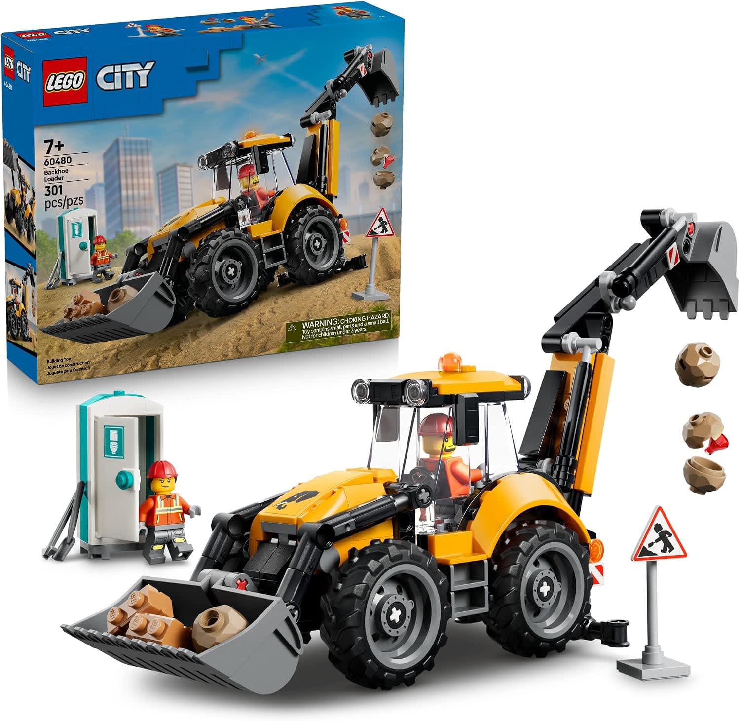LEGO City Yellow Backhoe Loader Set 60480