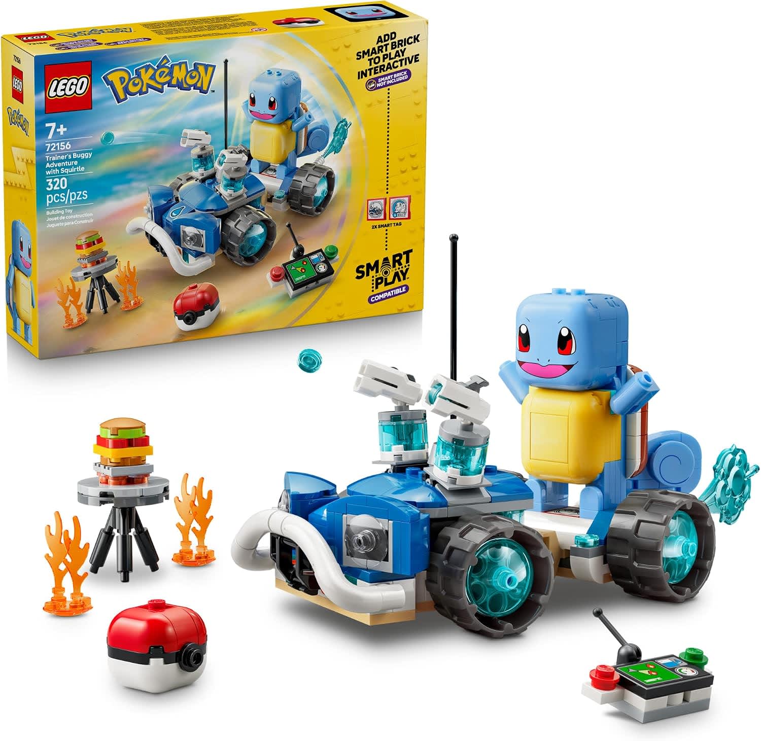 LEGO Pokémon SMART Play Squirtle Trainer’s Buggy Set 72156