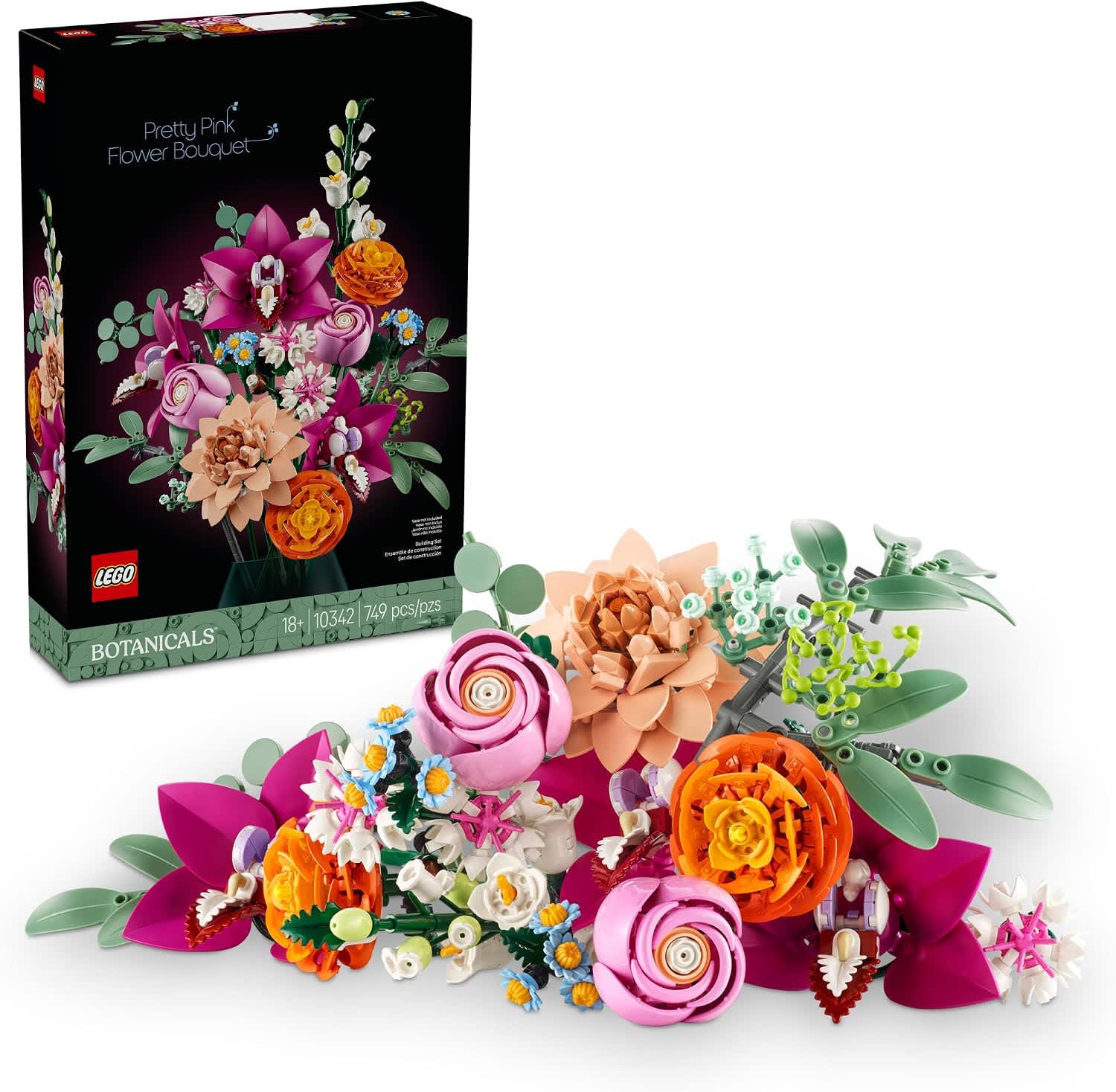 LEGO Botanicals Pretty Pink Flower Bouquet 10342