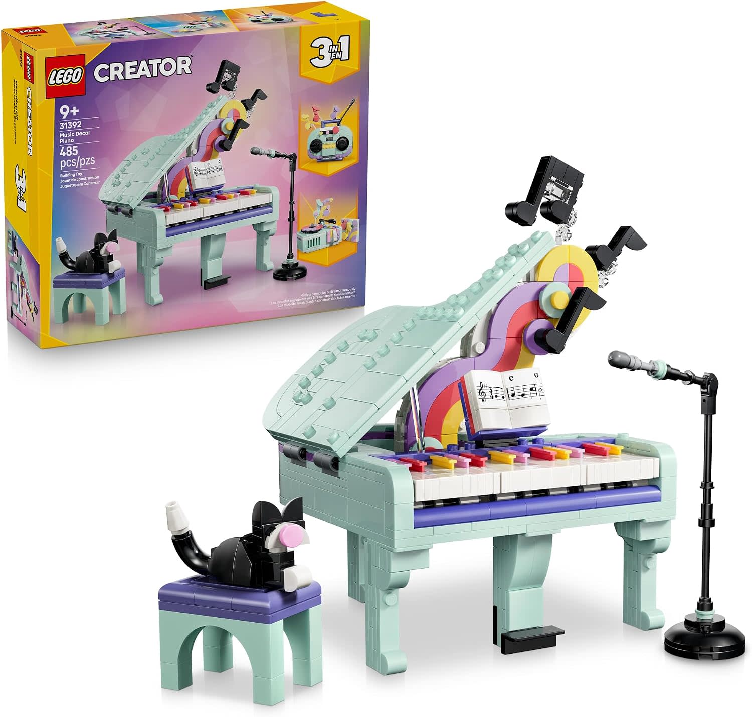 LEGO Creator 3-in-1 Music Decor Piano with Cat 31392