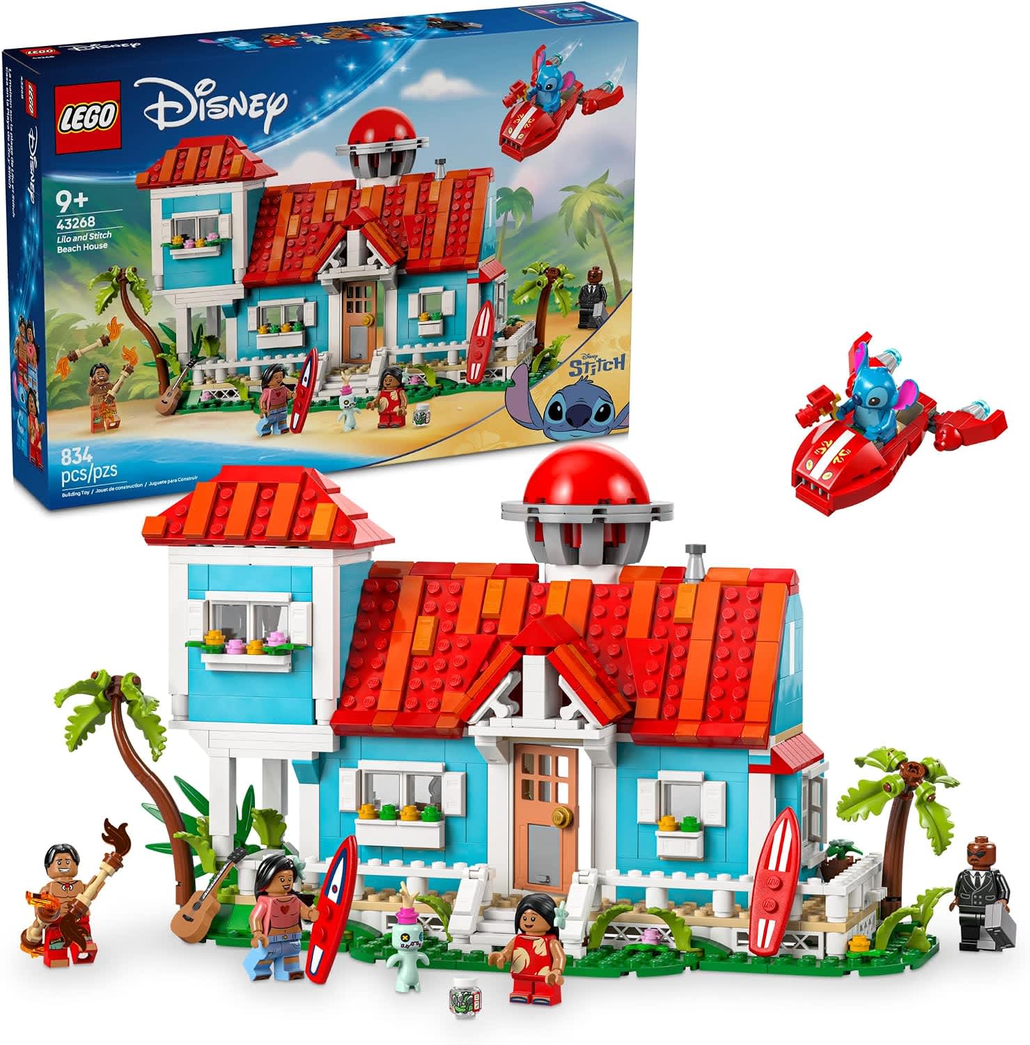 LEGO Disney Lilo & Stitch Beach House Building Set 43268