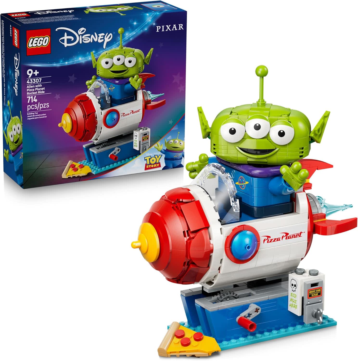 LEGO Disney Toy Story Alien Pizza Planet Rocket Ride 43307