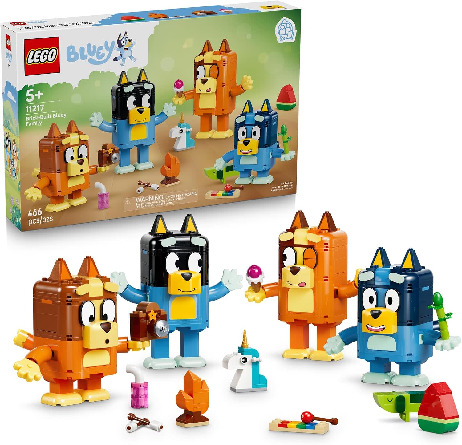 LEGO Bluey Brick-Built Bluey Family 11217