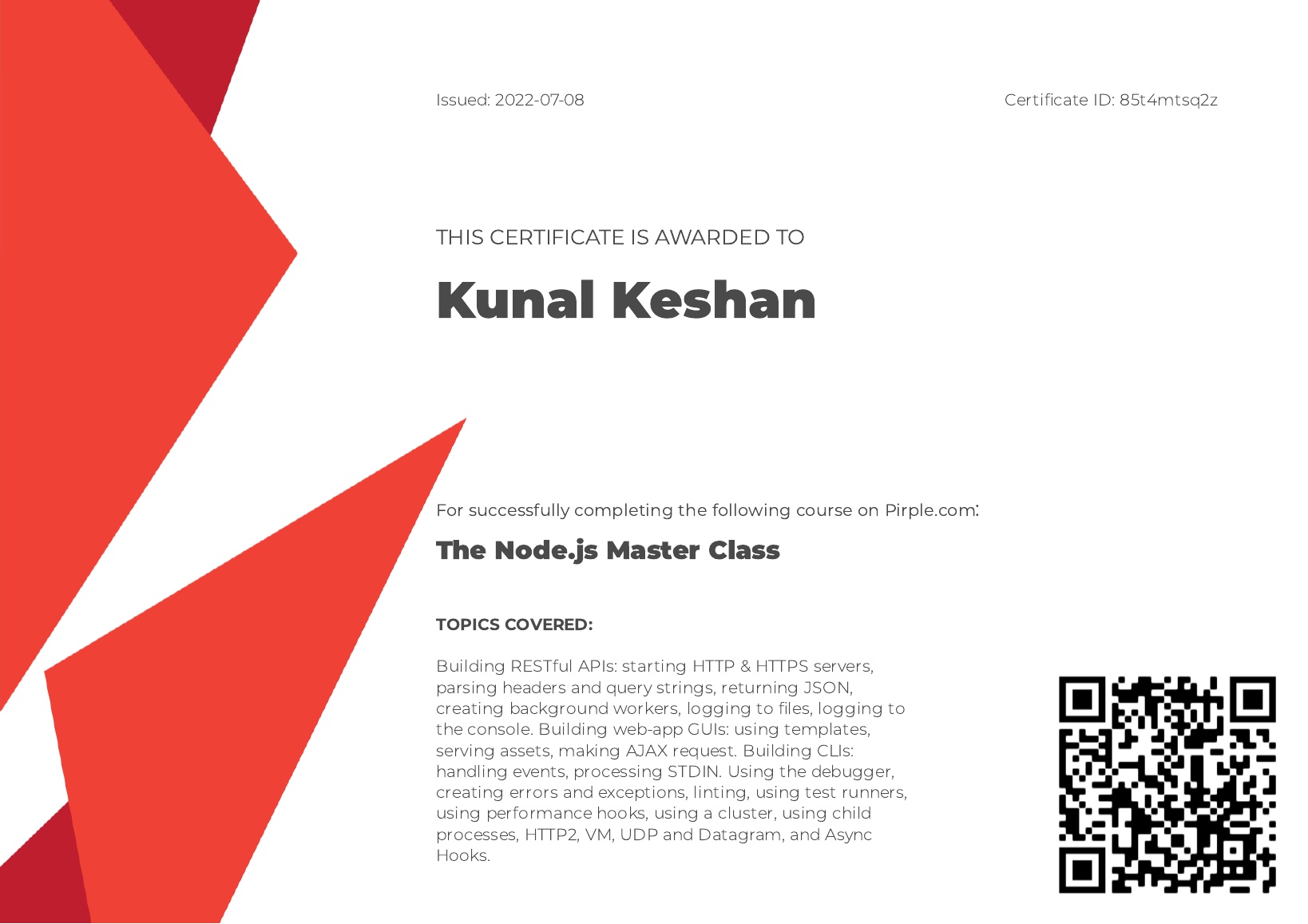 The Node.js Master Class