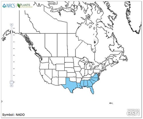 map of Nanadina distribution in North America
