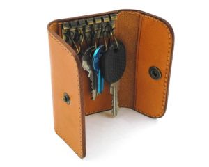 Tan Leather Key Holder, Bell Key Case