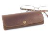 Hard leather glasses case 